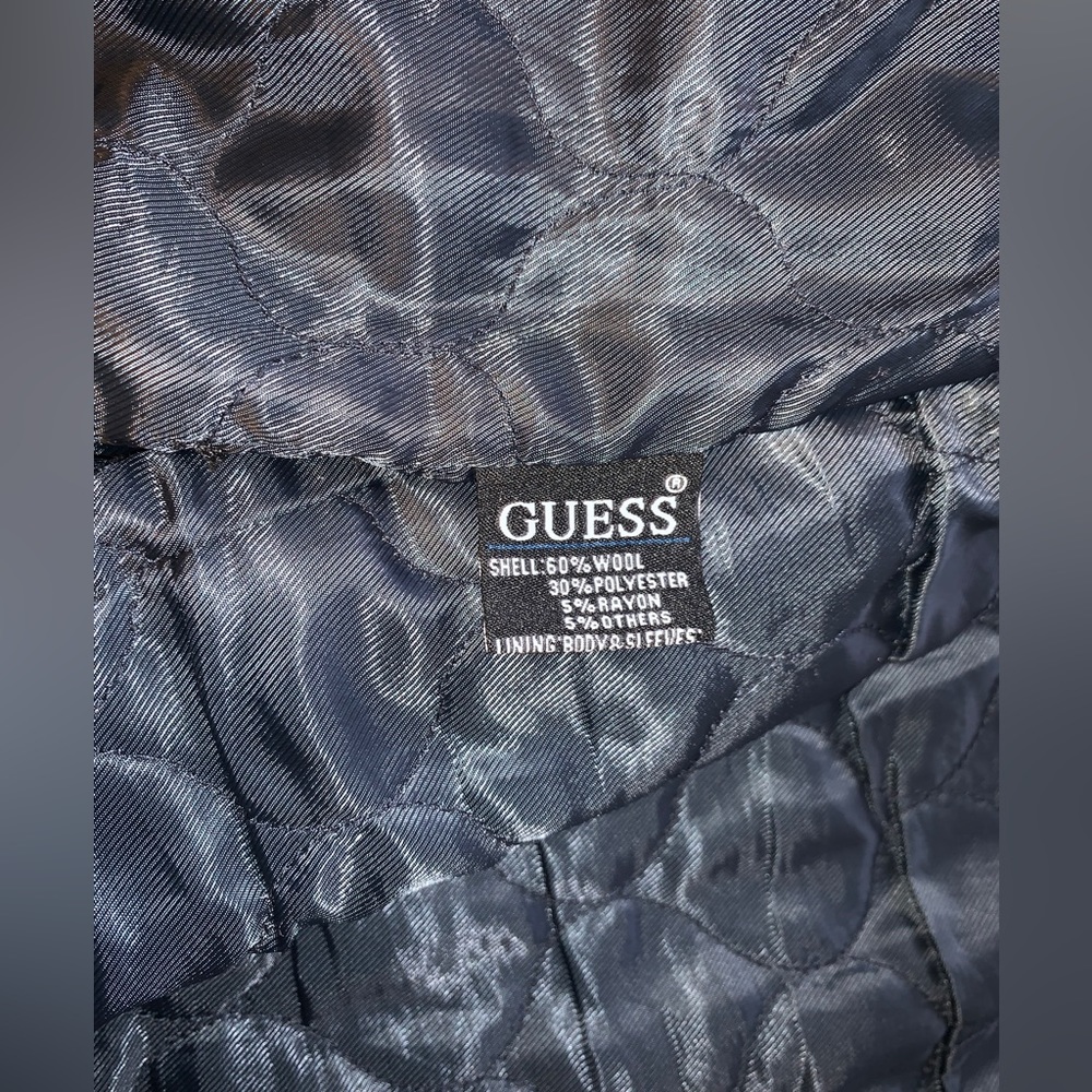 Guess Men Wool Jacket Black - Picture 8 of 8